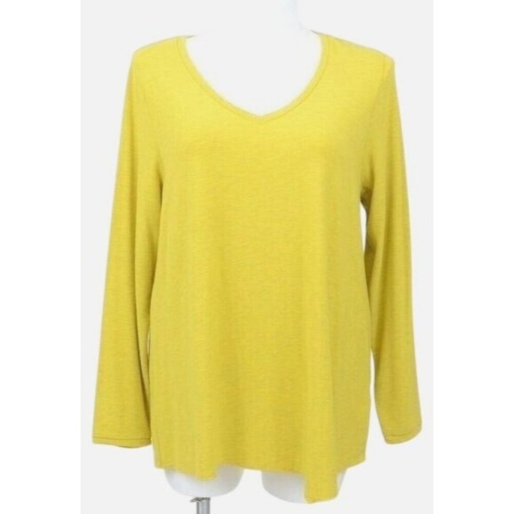 Soft Surroundings Plus Size 1X Simply Elegant Long Sleeve Top Tunic T-shirt